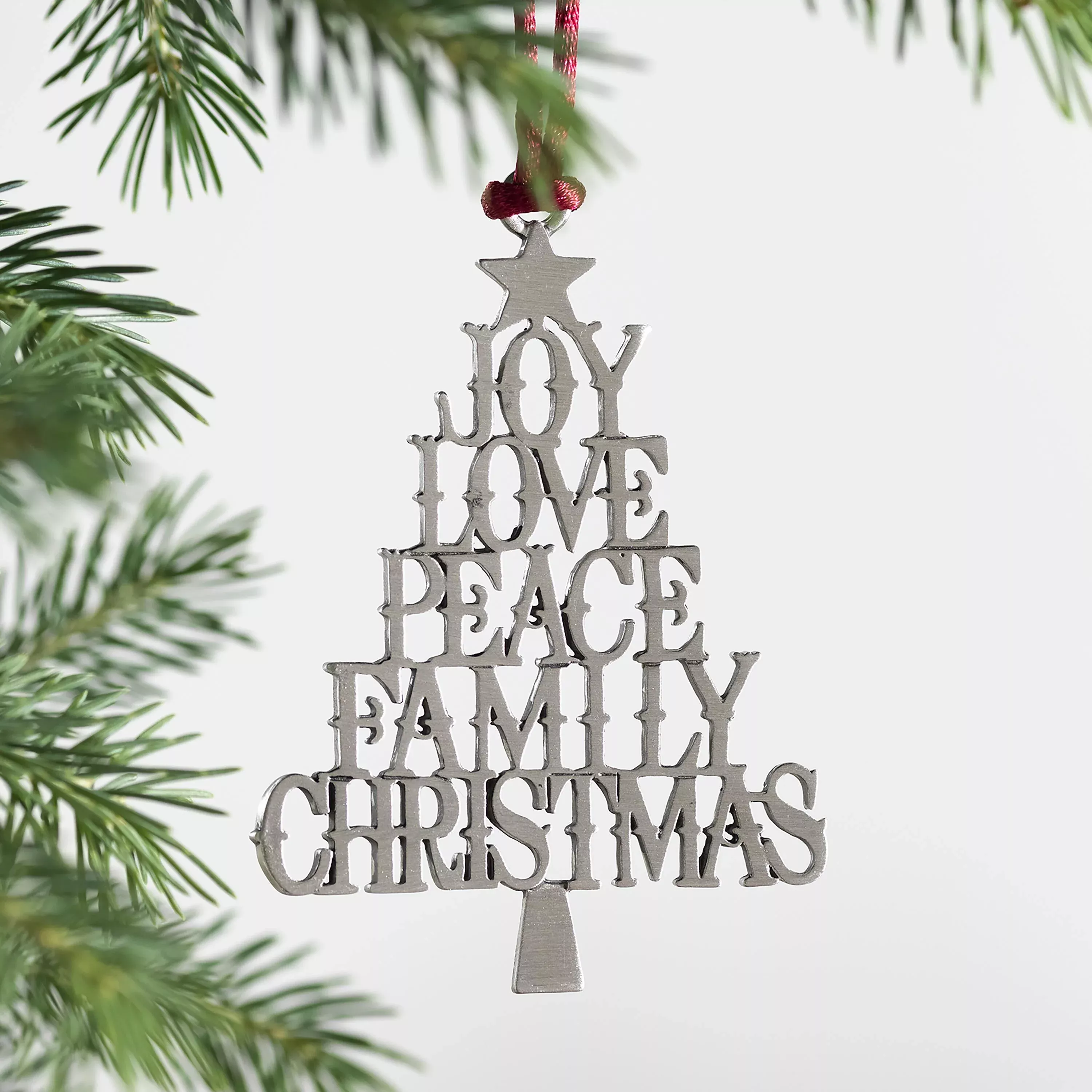 Holiday Sentiments Ornament Solid Pewter
