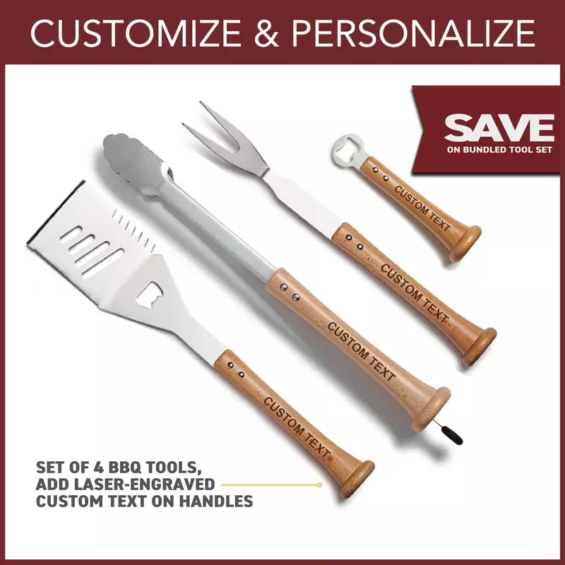 “Home Run” Grill Set with Customized Handles