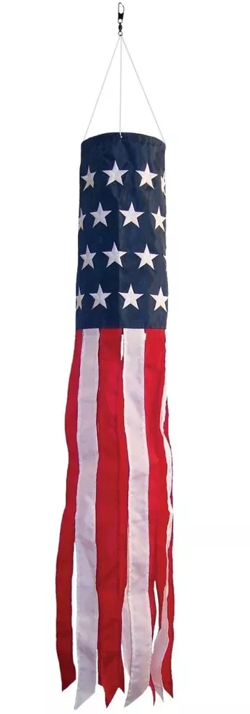 In the Breeze ITB-4112 Stars & Stripes Windsock, 40" x 6"
