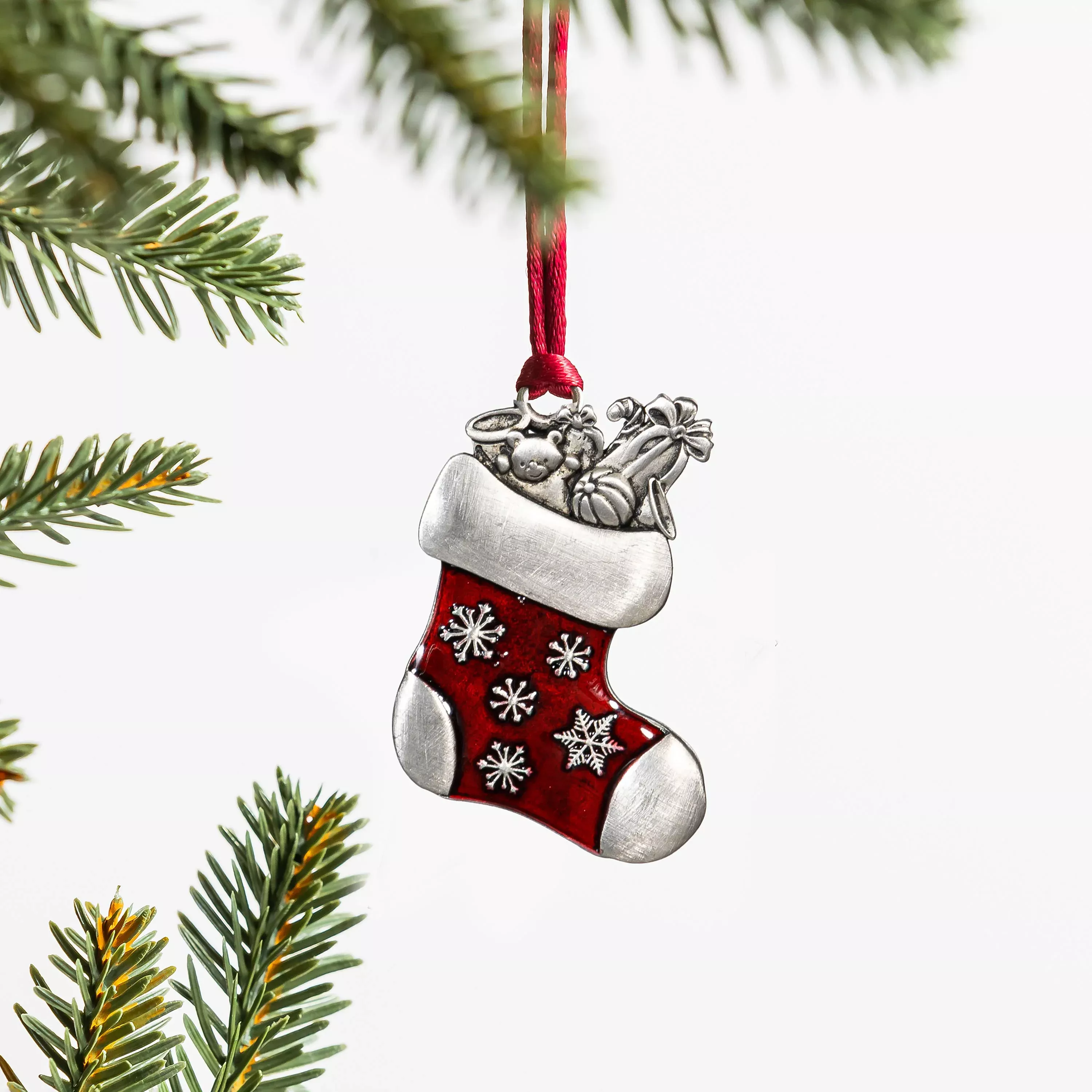 Joyful Traditions Ornament Solid Pewter Stocking, 2"H