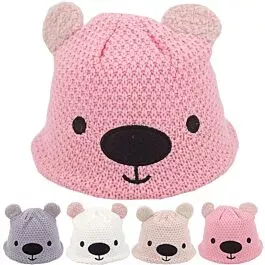 Kid's Winter Hat - Adorable Bear With Ears Design