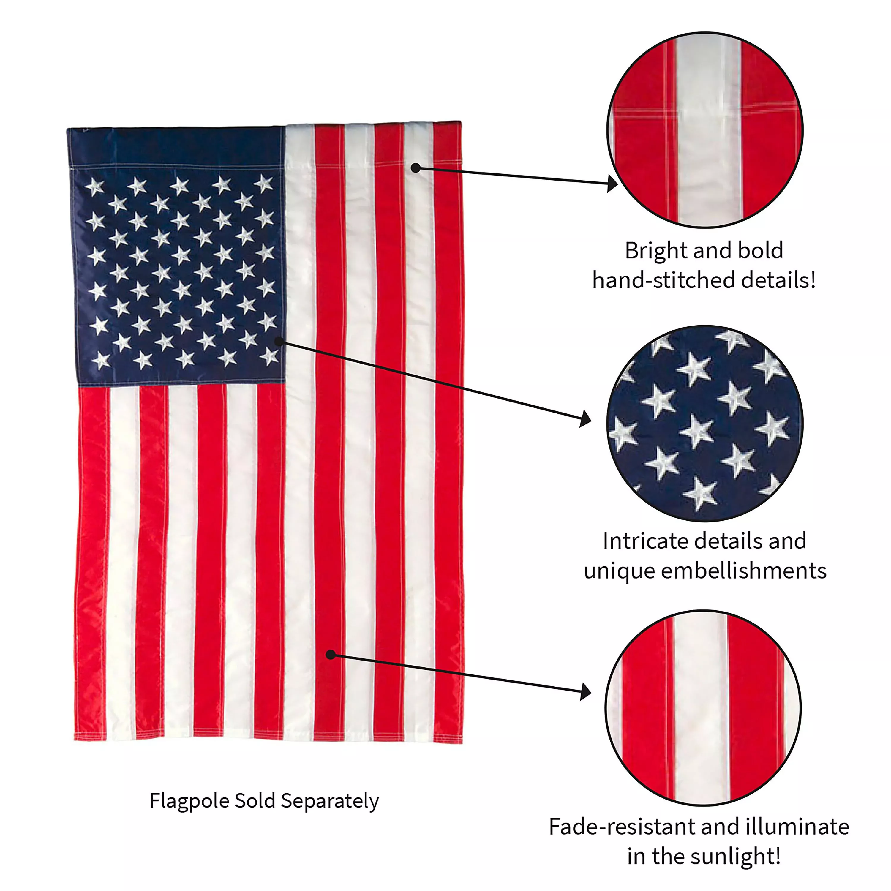 Large American Flag House Flag