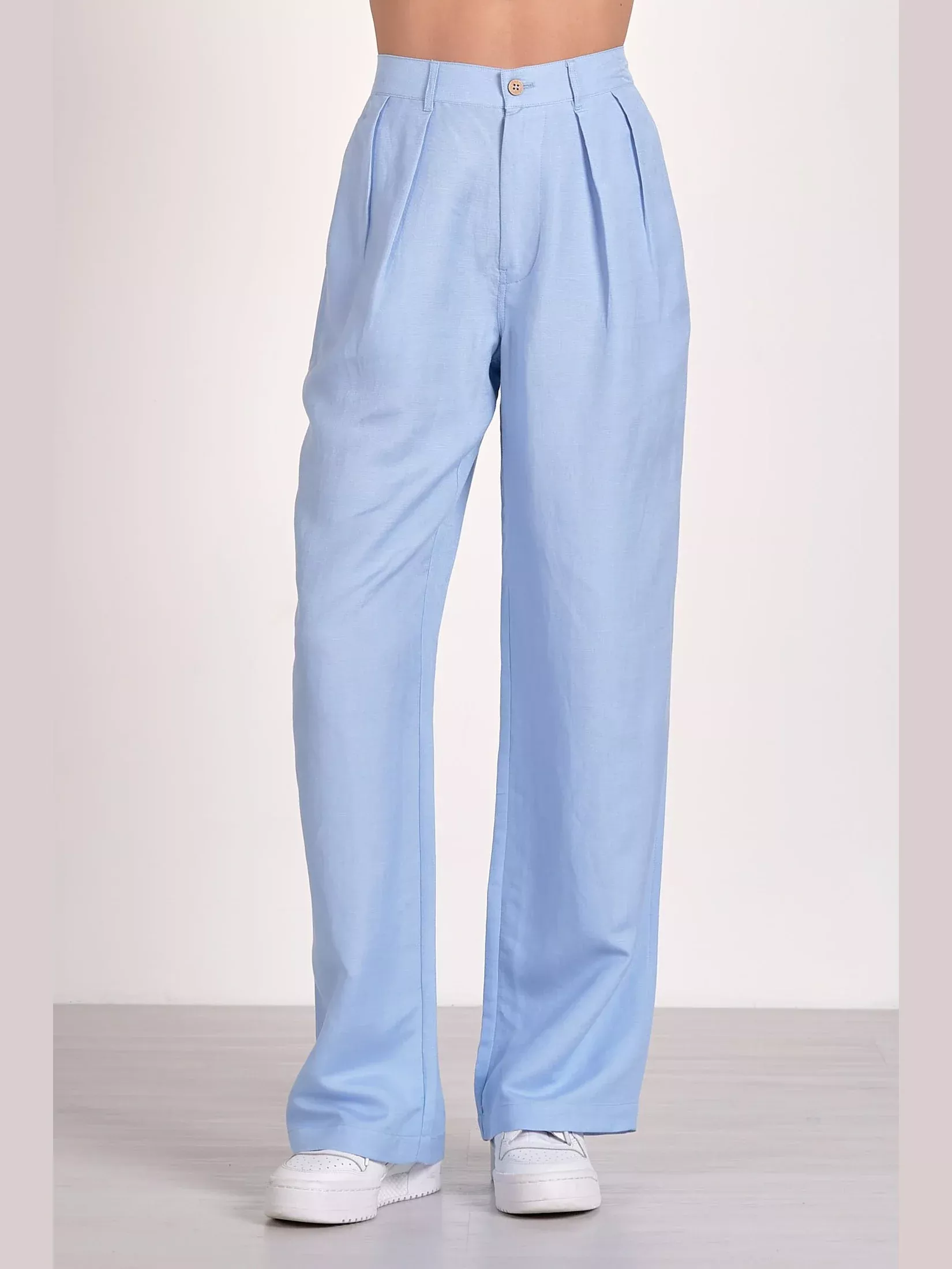 Light Blue Linen Trousers