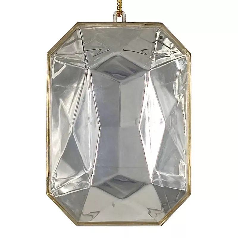 Light Gold Rectangle Ornament, 5"