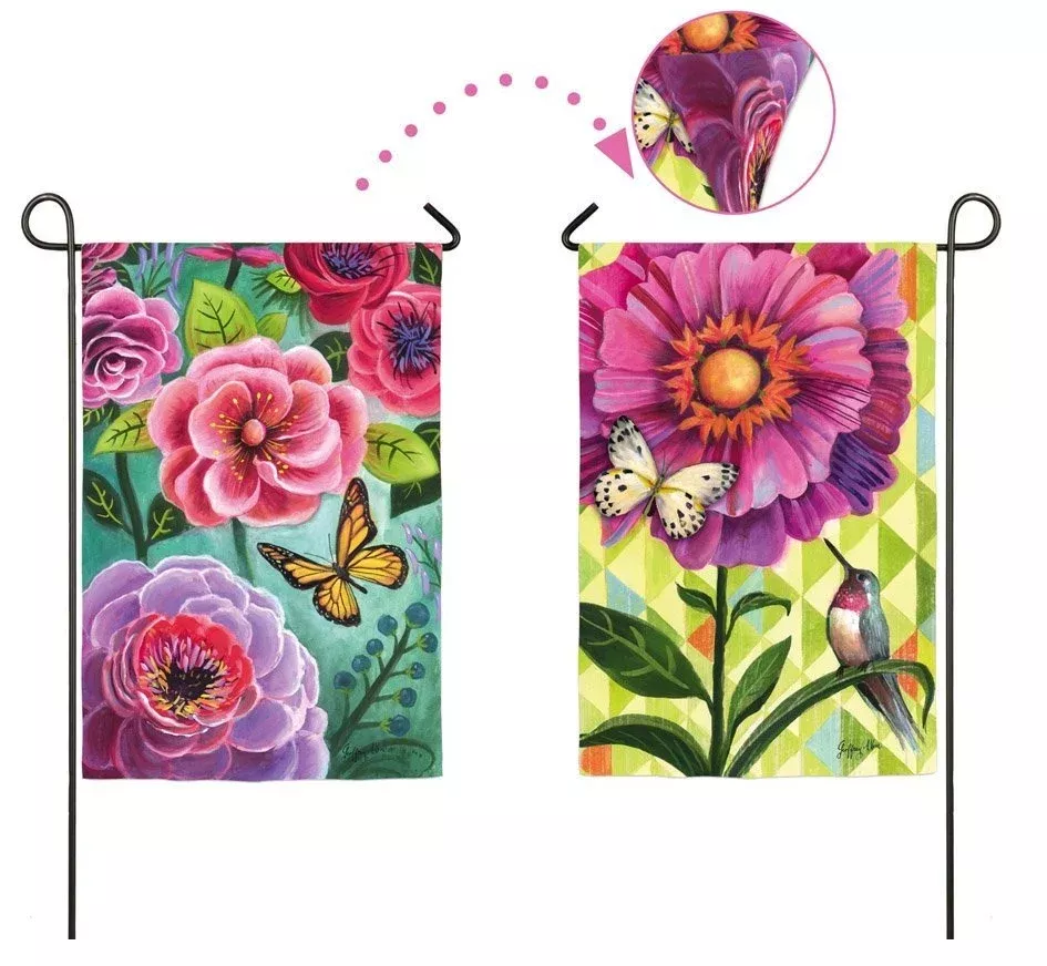Meadow Creek Z14S3284FB Flower Burst Garden Flag, 18",
