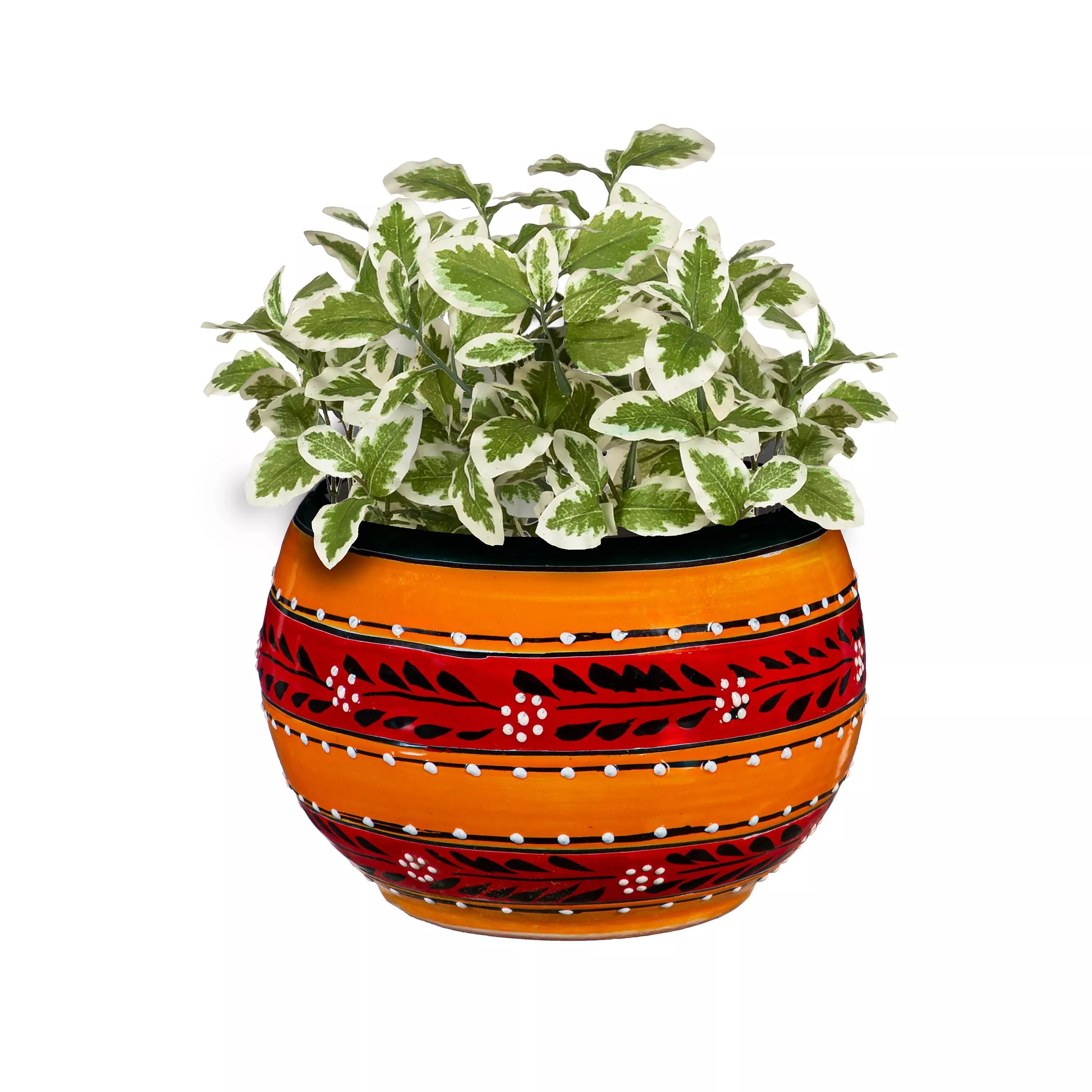 Medium Orange Authentic Talavera Baul Planter