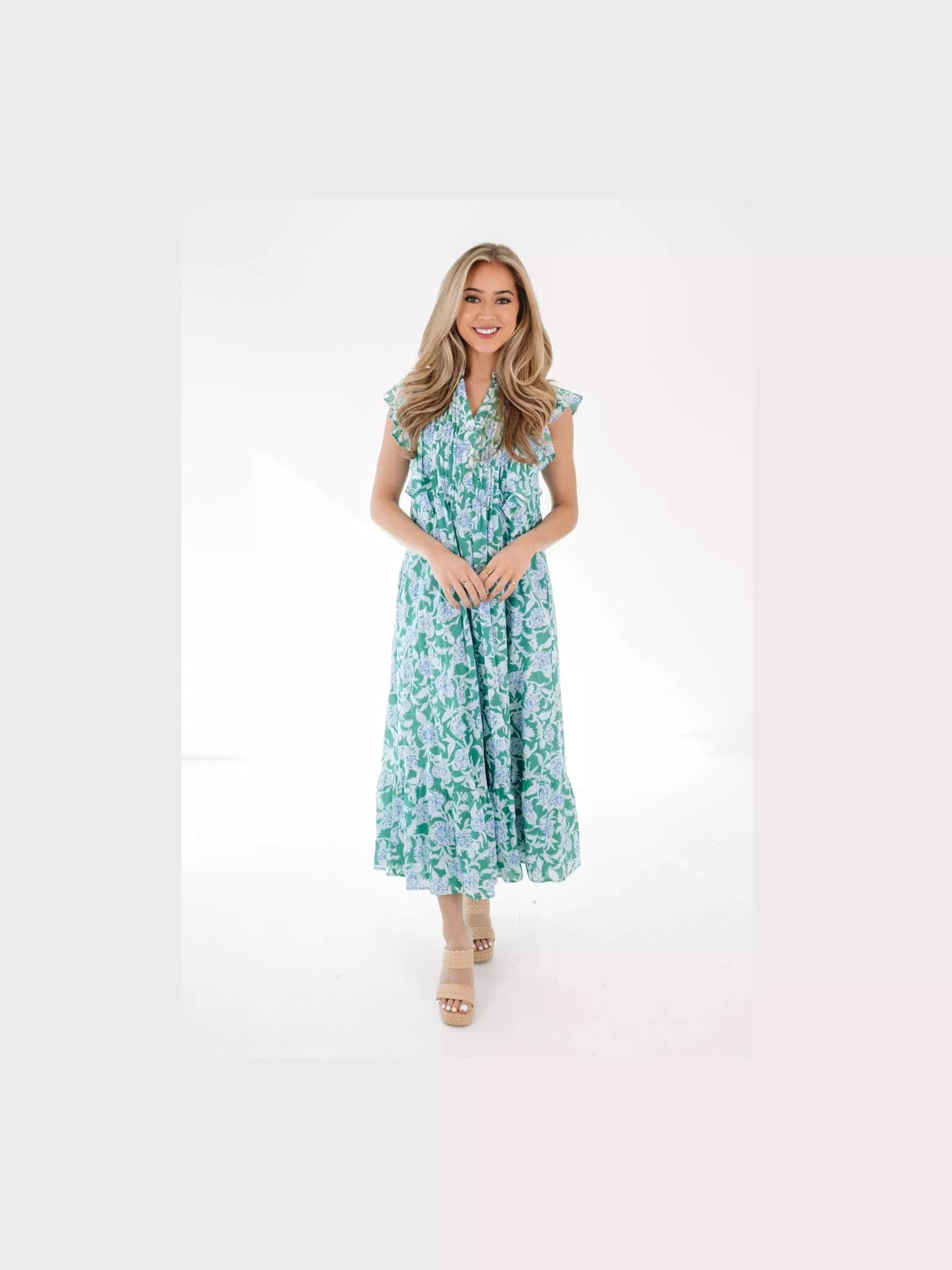 The Merritt Pleated Midi Dress