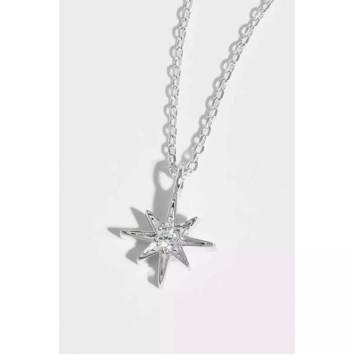 North Star CZ Pendant Necklace