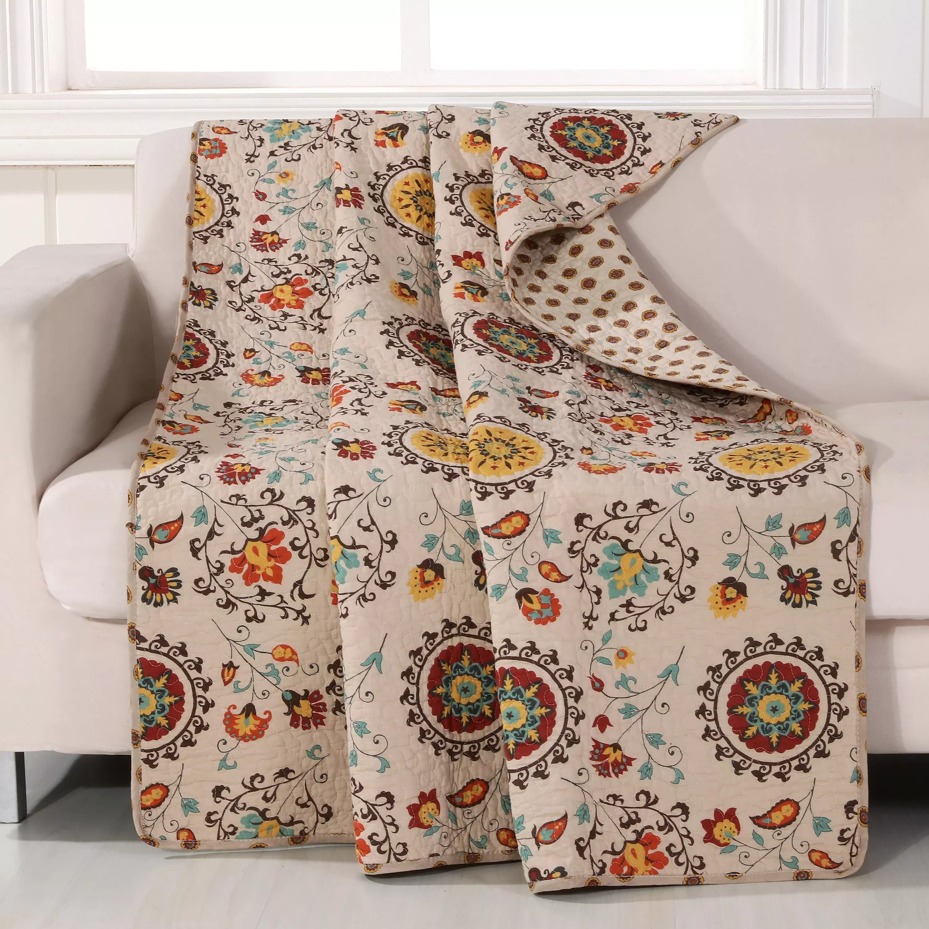 Patterned Quilted Throw