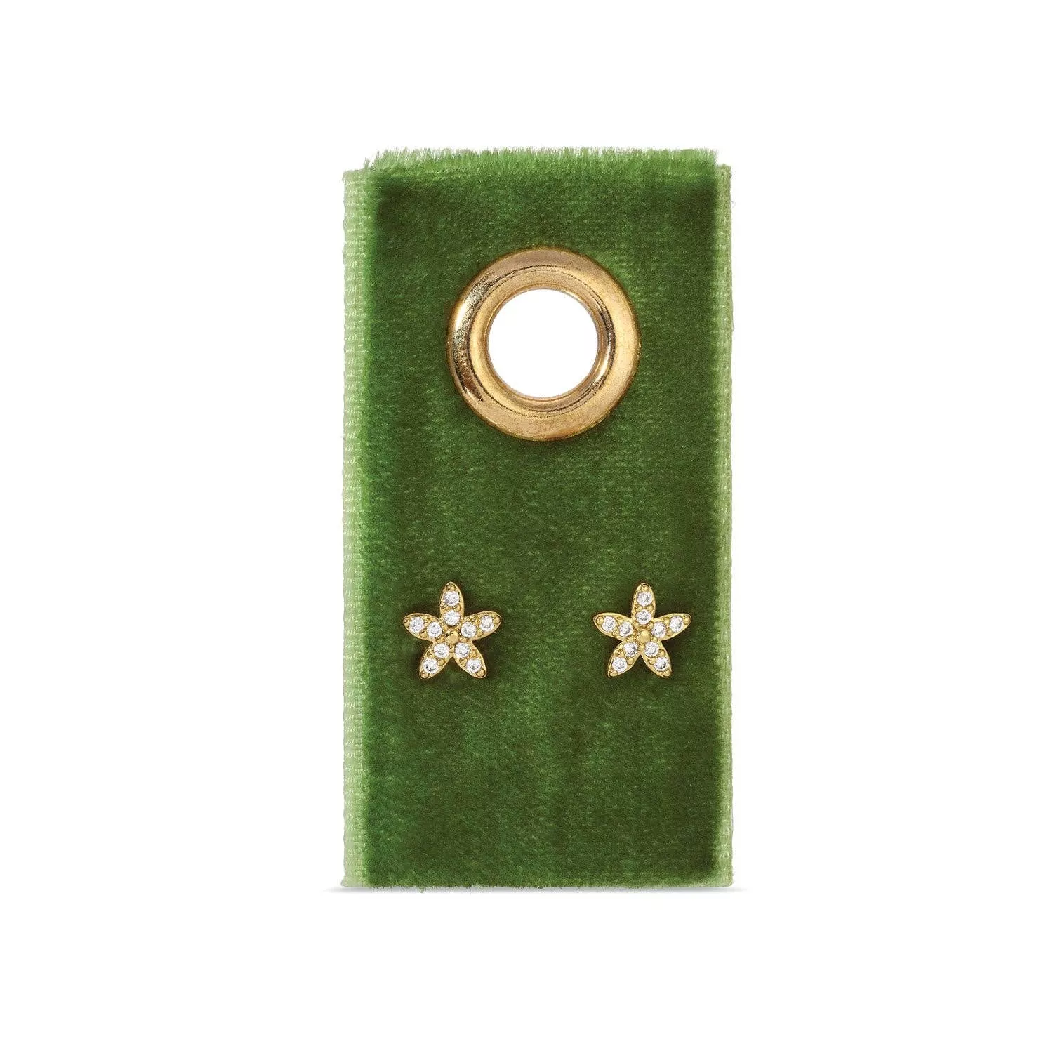 Pavé Flower Stud Earrings