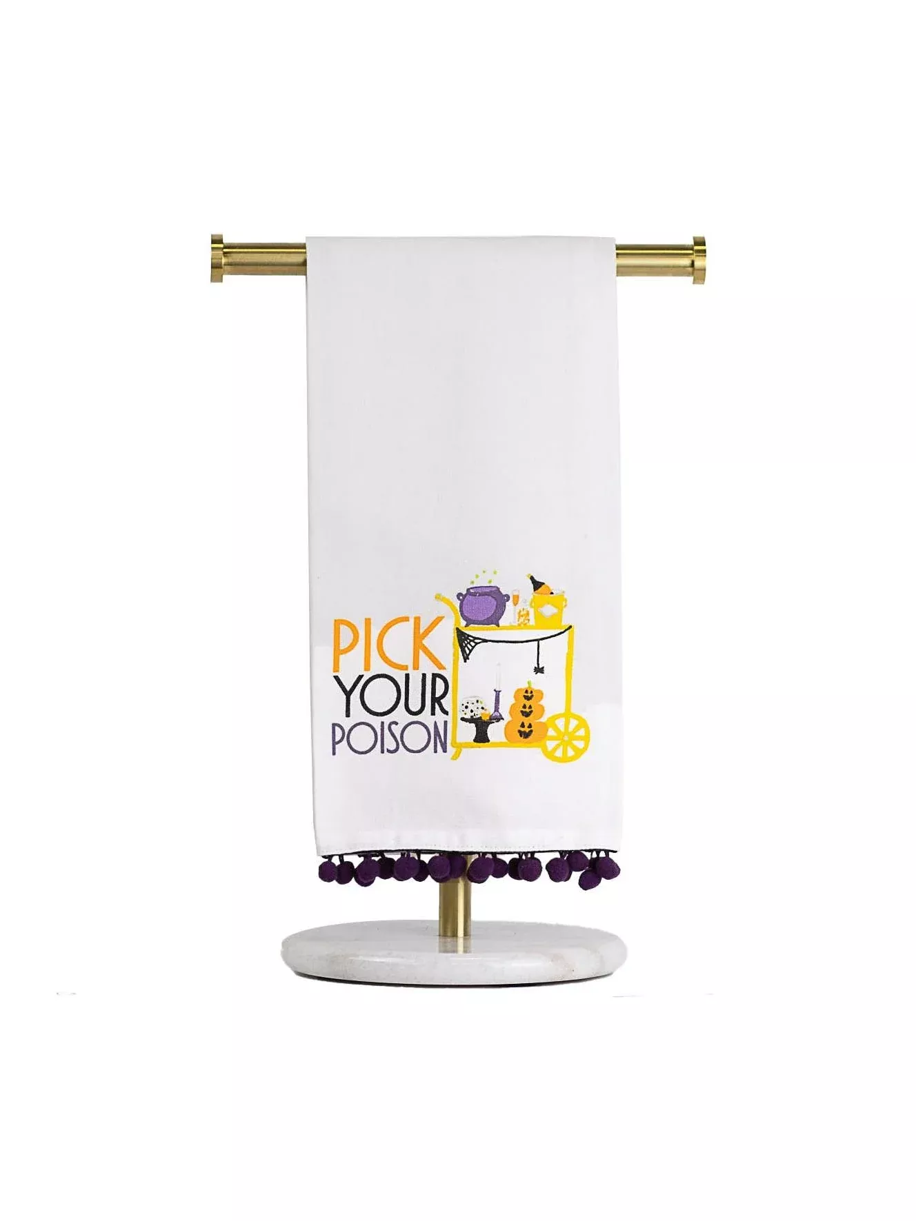Pick Your Poison Pom Pom Hand Towel