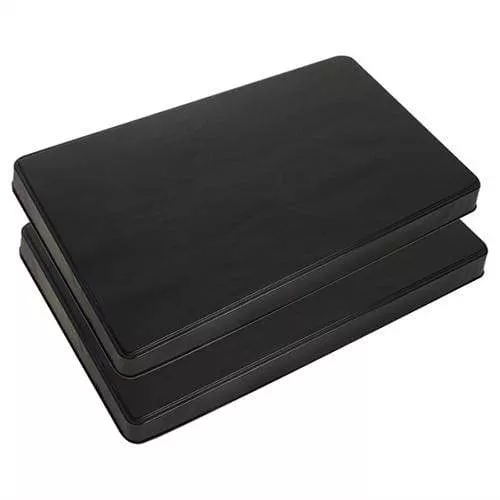 Range Kleen Black Rectangle Burner Covers - Set Of 2