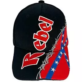 Rebel Barbed Wire Embroidered Baseball Cap