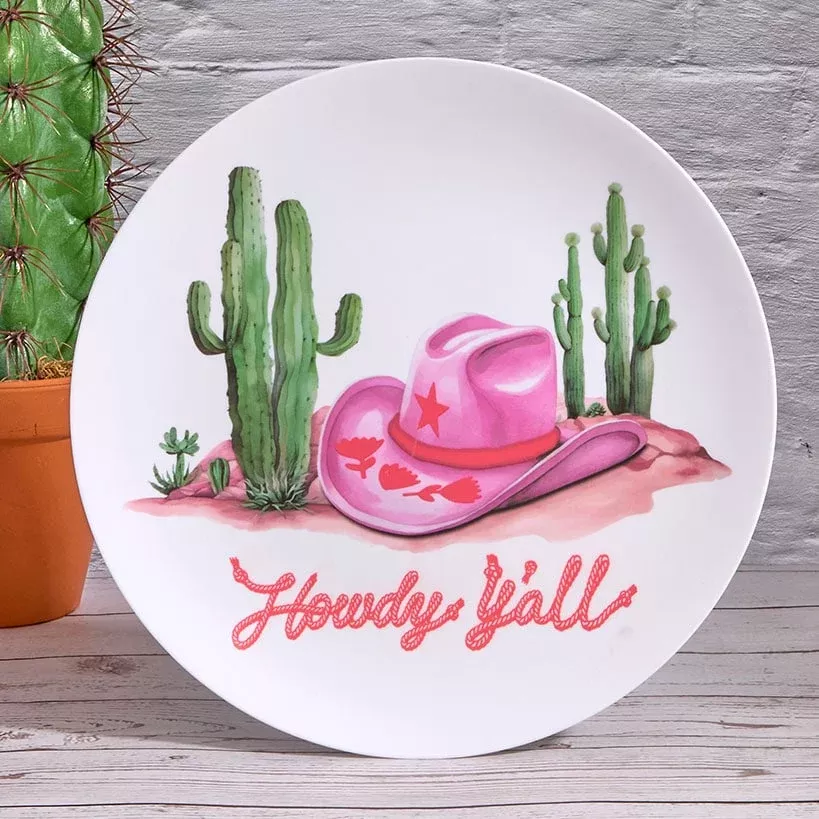 Rodeo Ready 12" Round Serving Plate in Melamine
