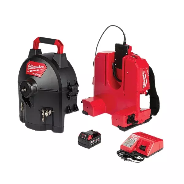 Sectional Drum System Kit - Milwaukee M18 FUEL™ SWITCH PACK™ Sectional Drum Machine with 5 /8” Open Wind Cable, 2775E-211