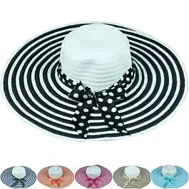 Spiral Bow Ribbon Summer Beach Hat