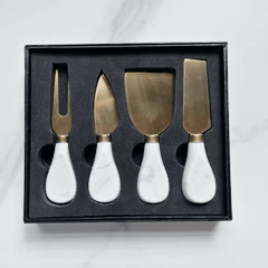 Stone Handle Cheese Knives Box Set