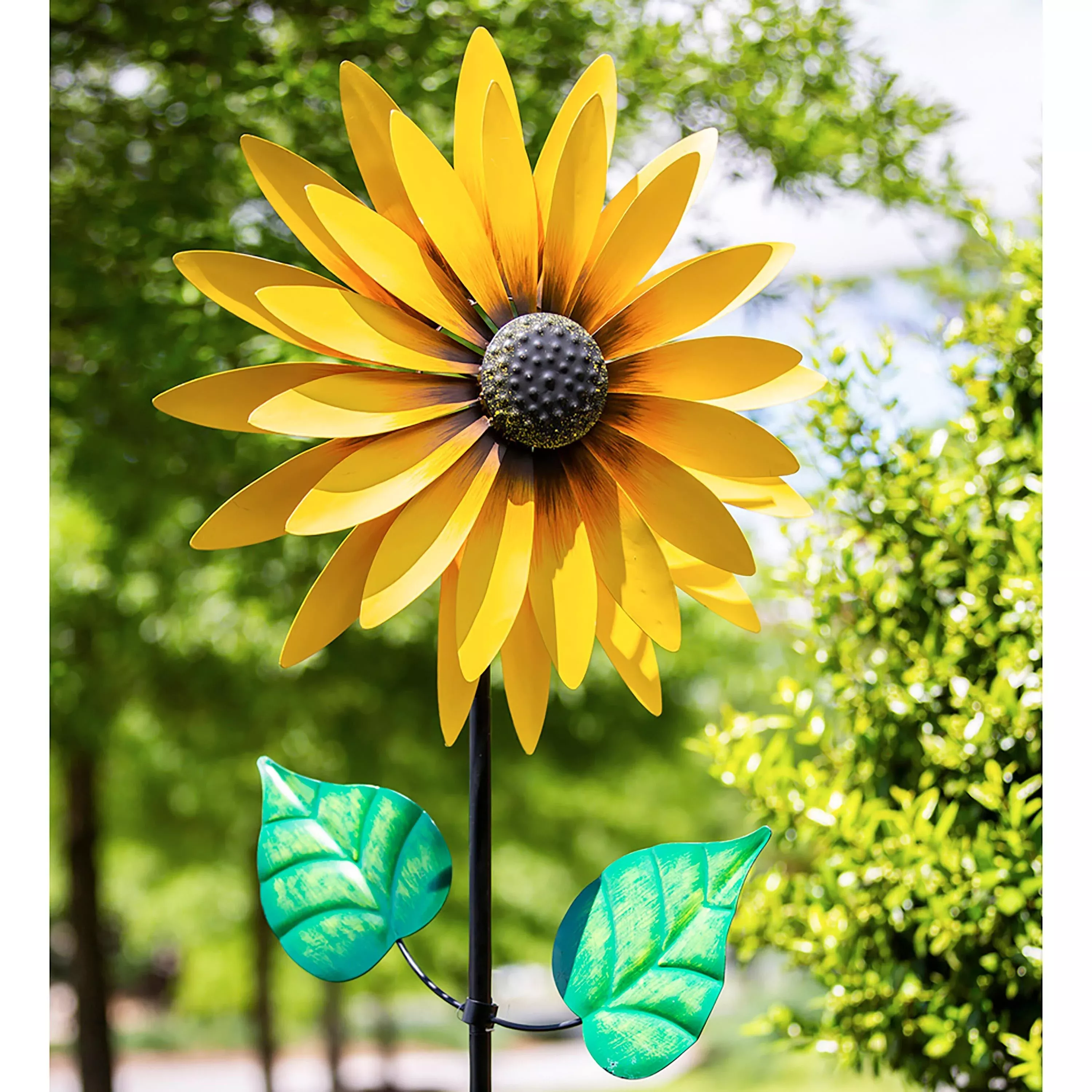 Sunflower Statement Wind Spinner, 75"H