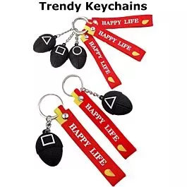 Trendy Happy Life Toy Keychain