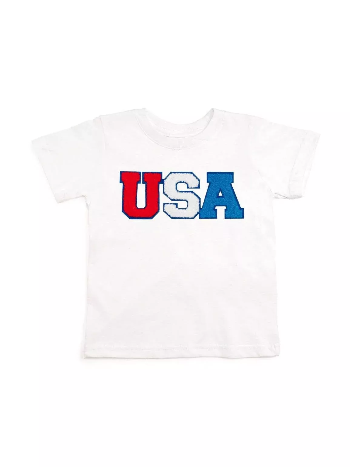 USA Patch Short Sleeve T-Shirt - Kids 4th of July Tee