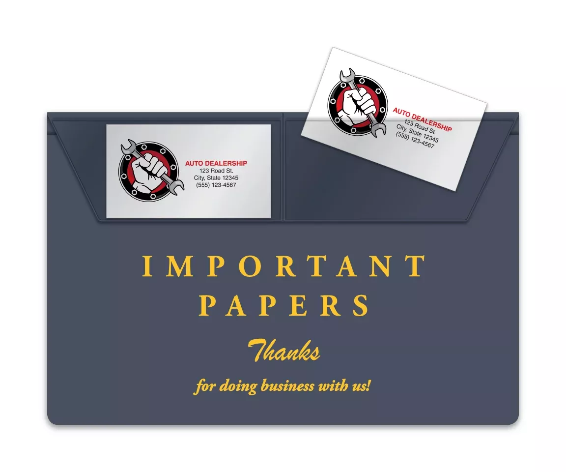 Vinyl Document Folder