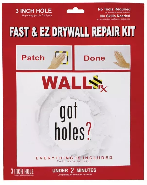 Wall Doctorx 857101004839 Drywall Repair Kit, Water-Based, 3"