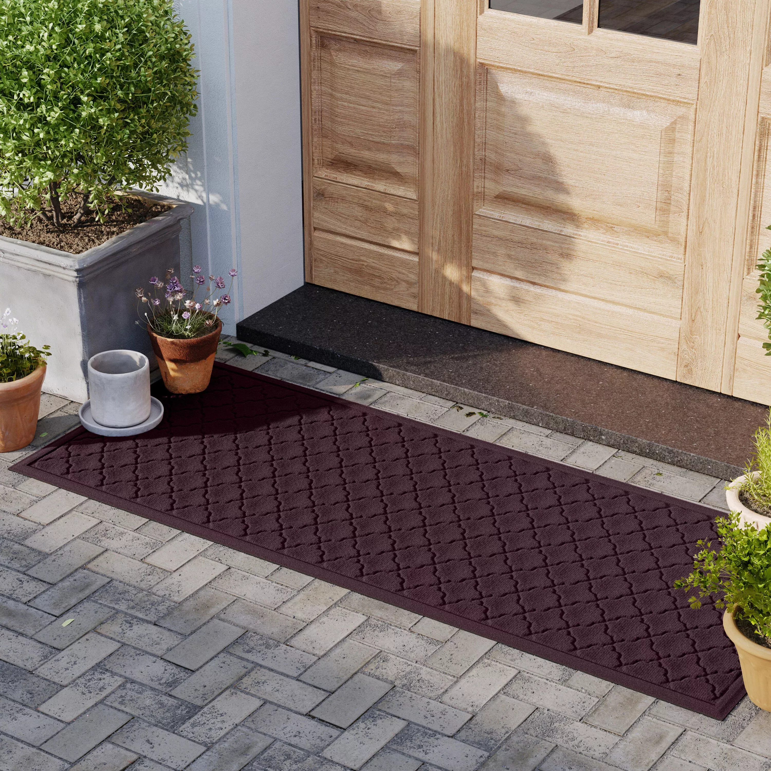 WaterHog Indoor/Outdoor Geometric Doormat, 3' x 7'