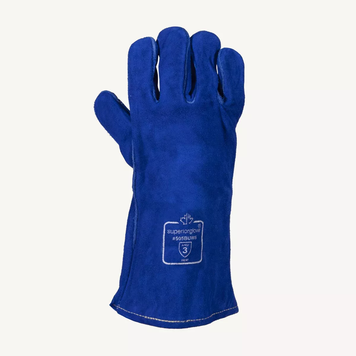 Welding Gloves - Superior Glove Endura Stick Welding Gloves, Cotton Lining, Gauntlet, 392°F Max, 505BUWS