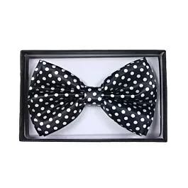 White Polka Dot Bowtie