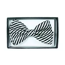 White Striped Bowtie