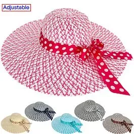 Wide Brim Floppy Ribbon Bow Summer Beach Hat