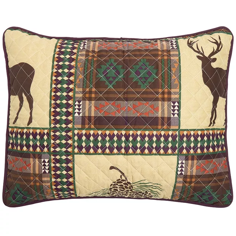 Wild Lodge Quilted Standard Sham
