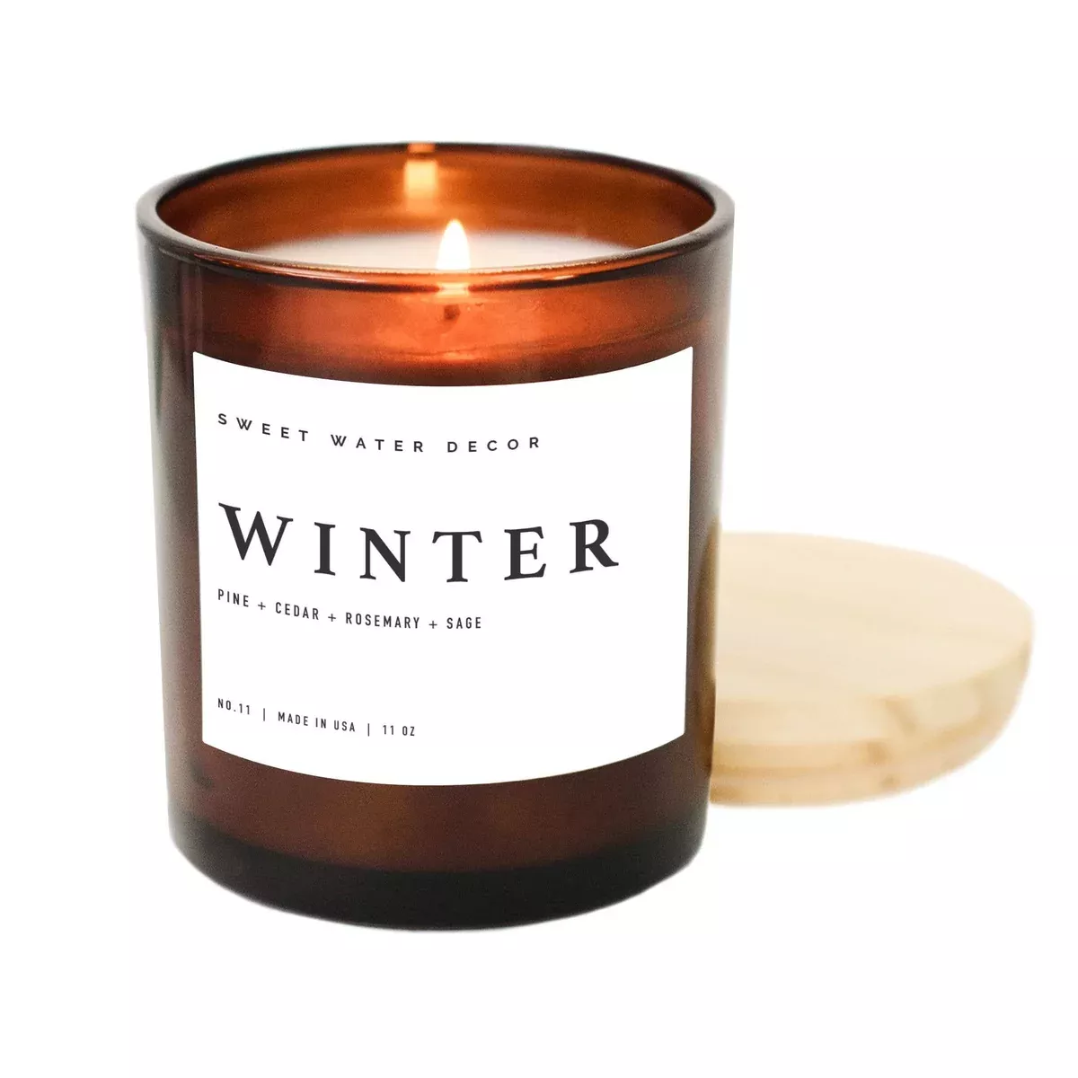 Winter Soy Candle - Amber Jar - 11 oz
