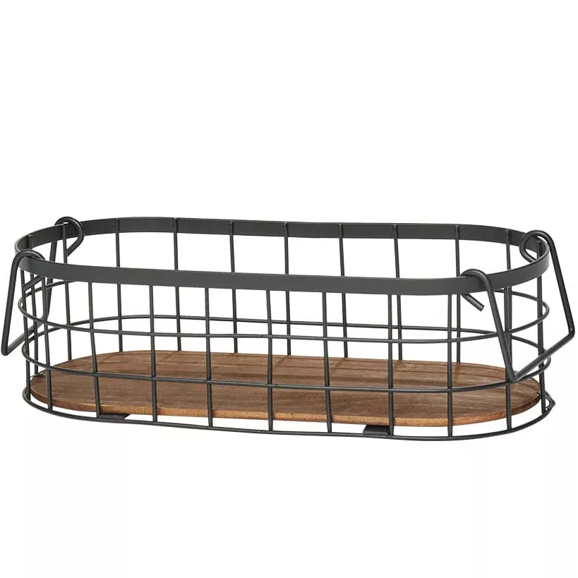 Wire Kitchen Countertop Fruit Baskets - Set of 2