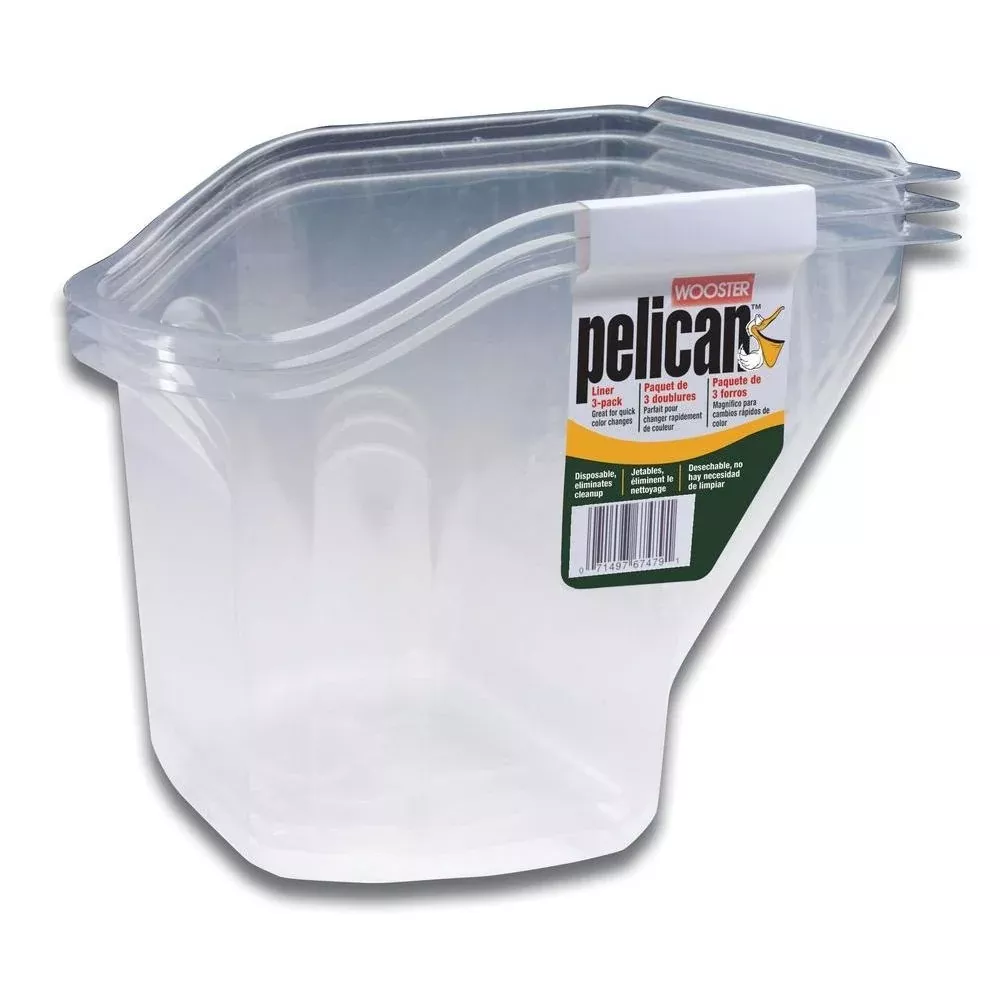 Wooster 0086290000 Pelican Handheld Pail Liners, Pack-3