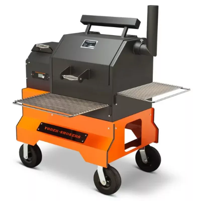 Yoder Smokers: YS480S Competition Cart with Storage Drawer Black